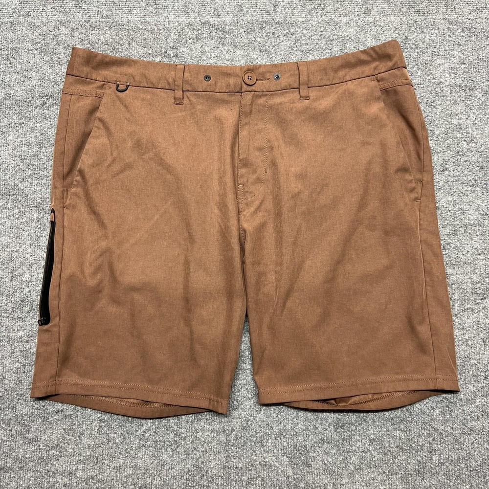 Roark Explorer Short 2.0 Shorts Mens 36 Brown Hiking Quick Dry 8 Inseam Stretch